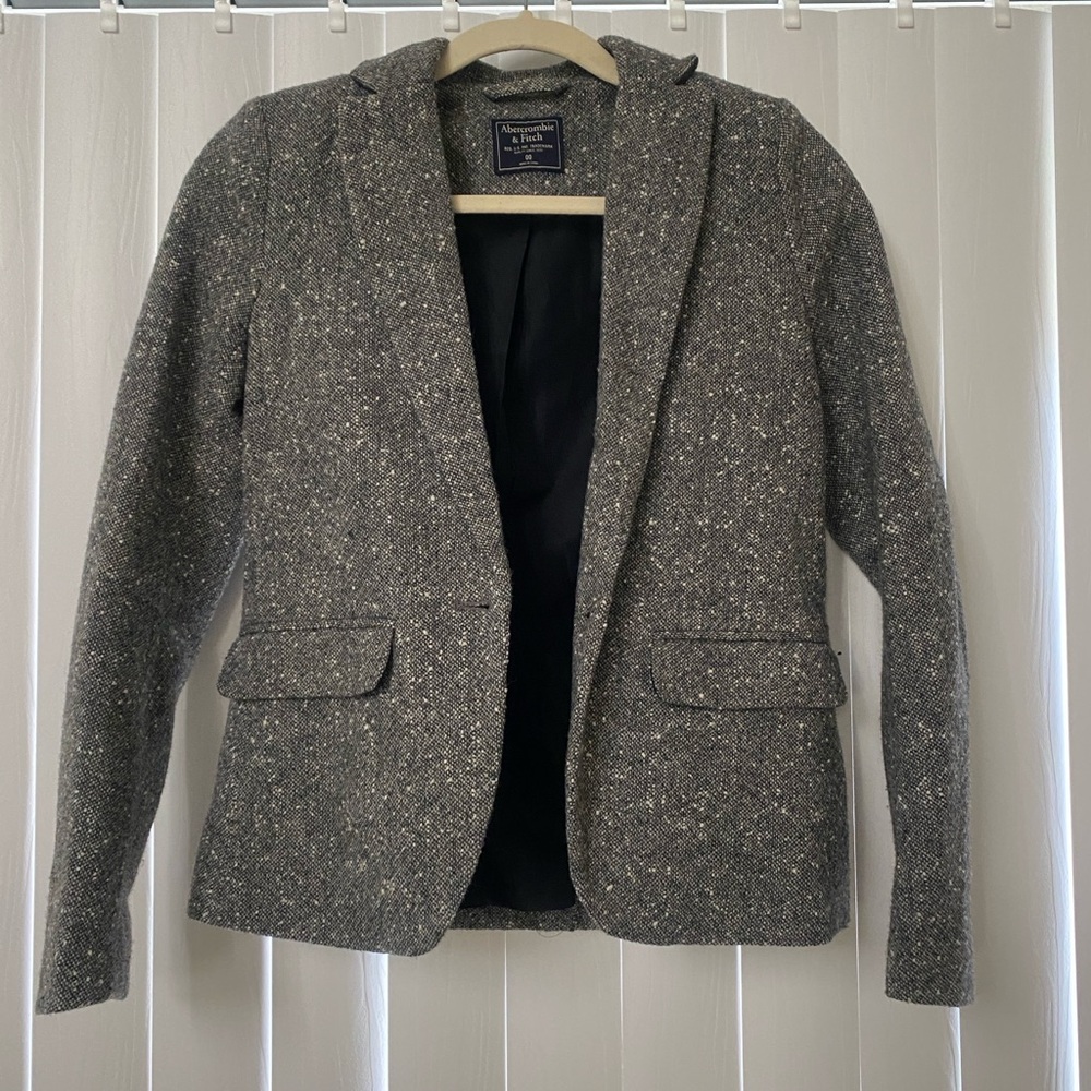 Wool grey blazer. 00. Abercrombie and Fitch